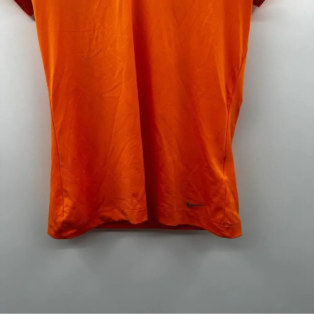 Nike Golf Tour Performance Orange Geometric Print Short Sleeve Jacket‎ Size XS